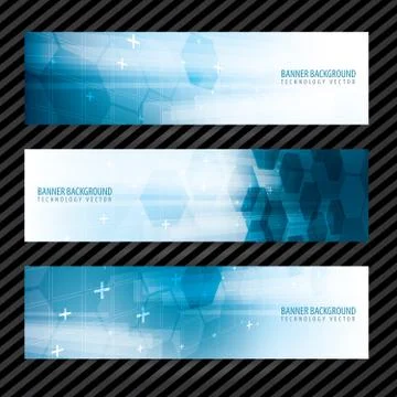 Banner abstract backgrounds vector technology Stock Illustration