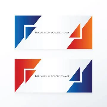 Banner abstract blue, red Stock Illustration