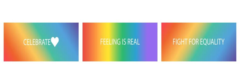Banner and template gradient in pride month; Stock Illustration