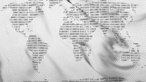 Banner with animated blockchain information. Binary number. Digital data Stock Footage 169365330