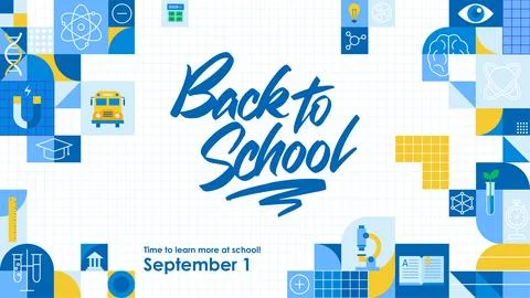 Banner Back to School Stock Illustration