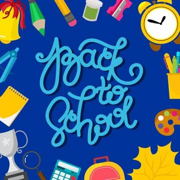A banner back to school with a place to insert text. Vector illustration in a Stock Illustration