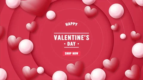 Banner background for Valentine's day. Text space is on centor. Vector illustrat Stock Footage 146599333