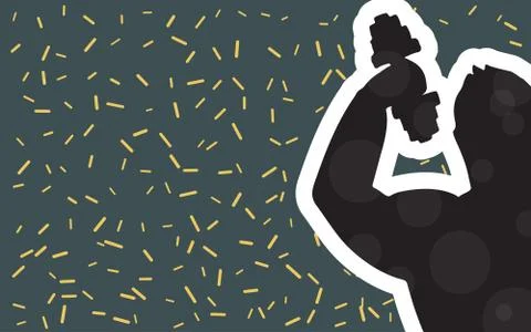 A banner with a bodybuilder. Stock Illustration