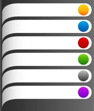 Banner, bookmark background curved at left edge. Editable vector. Ilustración de archivo