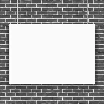 Banner on Brick Wall Stock Illustration