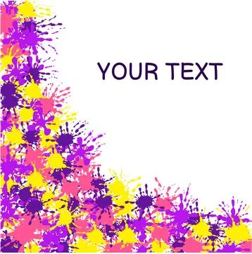 Banner with a bright design of colored blots Stock Illustration