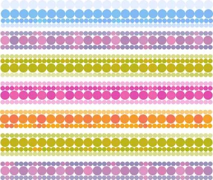 Banner bubble bands in multiple cheerful color Stock Illustration
