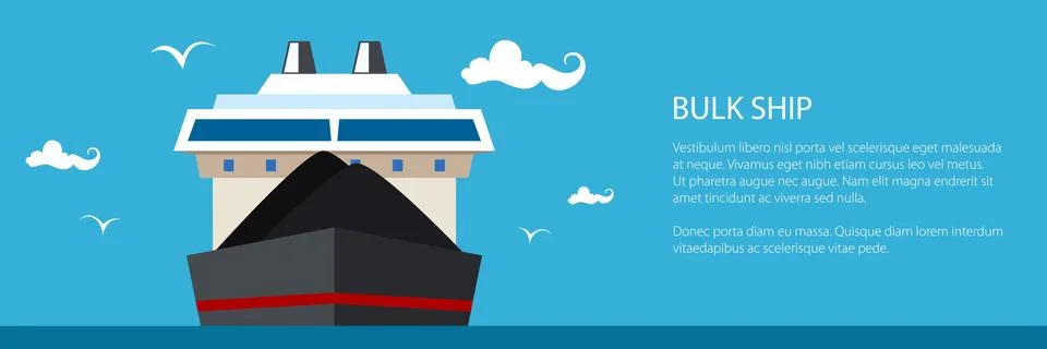 Banner with Bulk Ship Stock Illustration