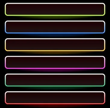 Banner, button shapes with 6 different colors included. Rectangular banner, p イラスト素材