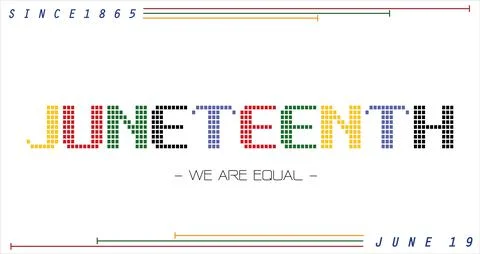 Banner with caption for juneteenth Stock Illustration