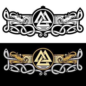 Banner in the Celtic style. Stock Illustration