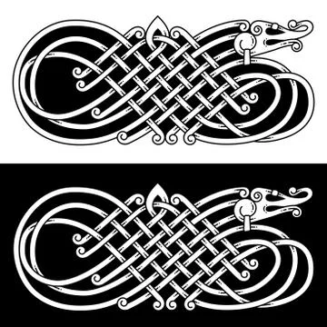 Banner in the Celtic style. Stock Illustration