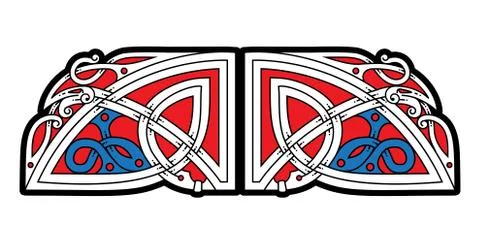 Banner in the Celtic style. Stock Illustration