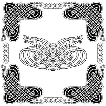 Banner in the Celtic style. Stock Illustration