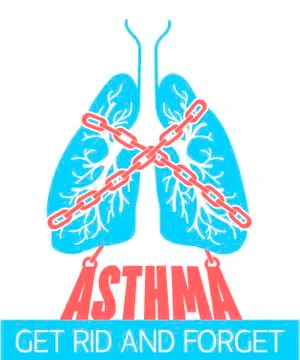 Banner  chain-bound asthma Stock Illustration
