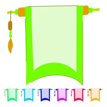 Banner chinese scroll vector cartoon graphic Stock Illustration