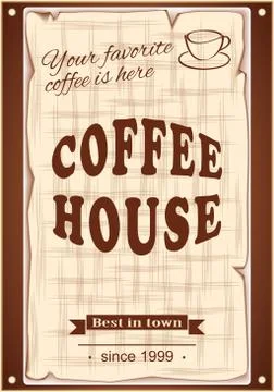 Banner for coffee house Stock Illustration