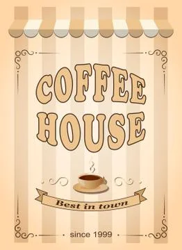 Banner for coffee house Stock Illustration