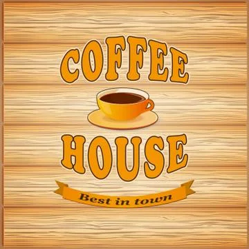 Banner for coffee house Stock Illustration