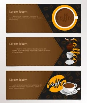 Banner coffee Stock Illustration