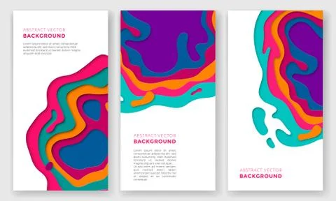 Banner color abstract multi gradient color vector layers effect pattern paper イラスト素材