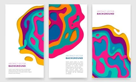 Banner color abstract multi gradient color vector layers effect pattern paper Stock Illustration