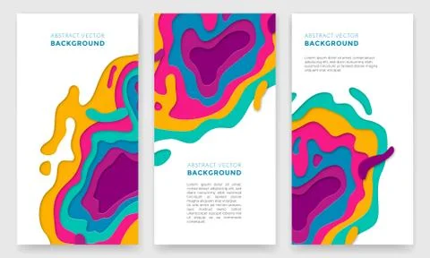 Banner color abstract multi gradient color vector layers effect pattern paper Stock Illustration