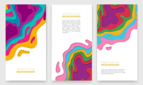 Banner color abstract multi gradient color vector layers effect pattern paper Stock-Illustration