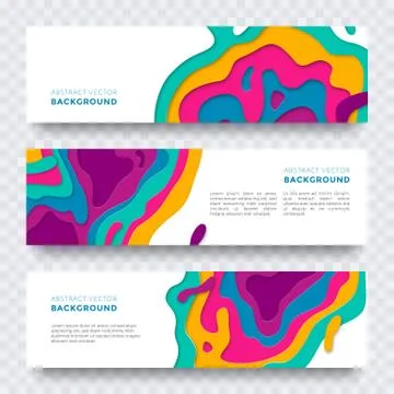Banner color abstract multi gradient color vector layers effect pattern paper 库存插图