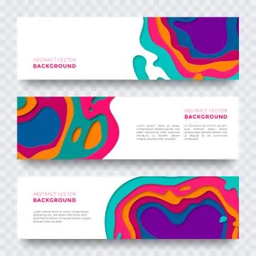 Banner color abstract multi gradient color vector layers effect pattern paper Stock Illustration
