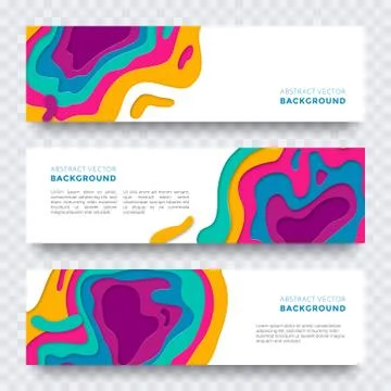Banner color abstract multi gradient color vector layers effect pattern paper イラスト素材