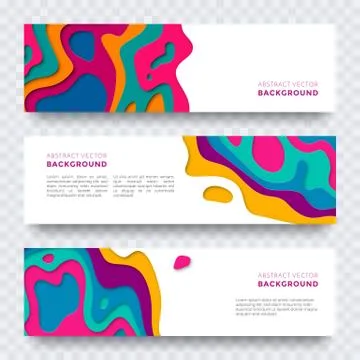 Banner color abstract multi gradient color vector layers effect pattern paper Illustrazione stock