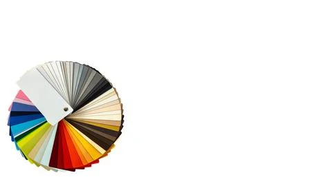 Banner of a color guide displaying a range of hues Stock Photos