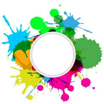 Banner colored splashes Illustrazione stock