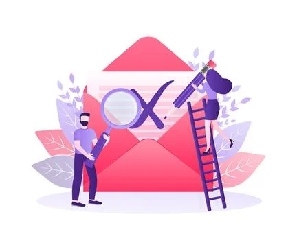 Banner for concept design. Check mark icon vector design. Flat vector character イラスト素材