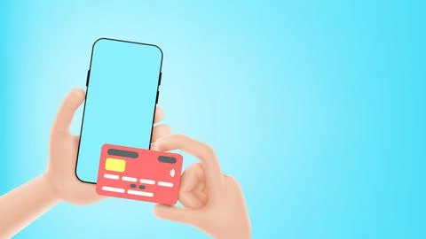 Banner with concept of e-payment or online payment Stock Illustration