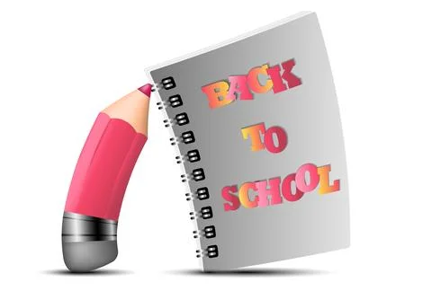 Banner, concept of return to school, knowledge day, September 1, school pencil Stock Illustration