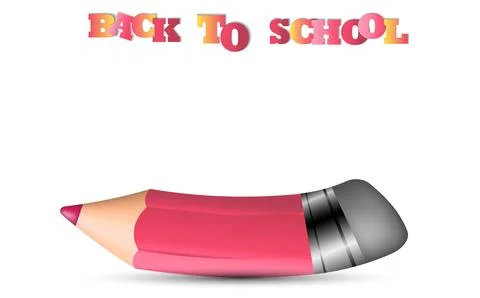 Banner, concept of return to school, knowledge day, September 1, school pencil Stock Illustration