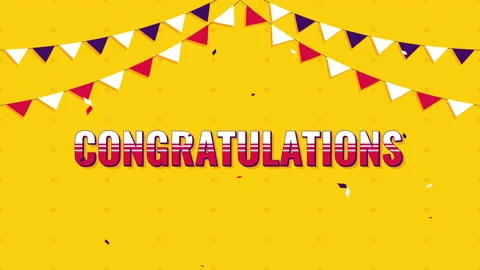 Banner with Congratulations Stock-Footage 136211684