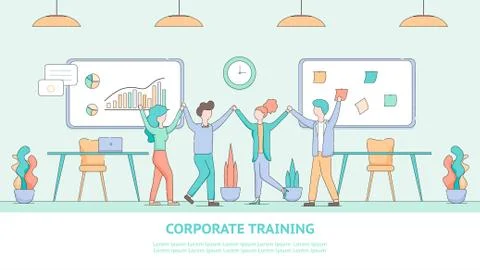 Banner Corporate Training for Employee Development Ilustración de archivo
