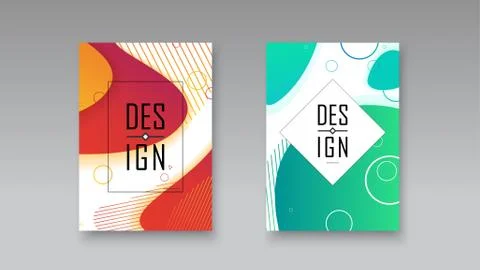 Banner covers set modern abstract vector template Illustrazione stock