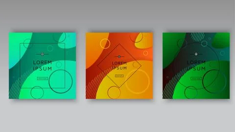 Banner covers set modern abstract vector template Illustrazione stock