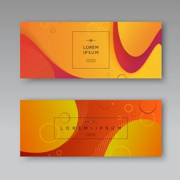 Banner covers set modern abstract vector template Illustrazione stock