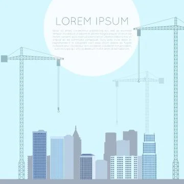 Banner of cranes Stock Illustration