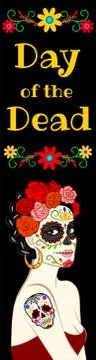 Banner for Day of the Dead Stock Illustration
