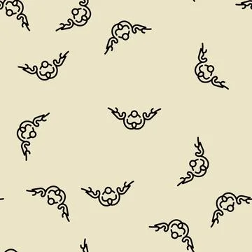 Banner decoration corner line vector seamless pattern Stock Illustration