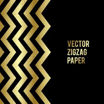 Banner design. Abstract template background with gold zigzag shapes Stock Illustration