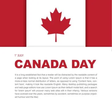 Banner design elements for Canada Day 1st of July. Stock Illustration