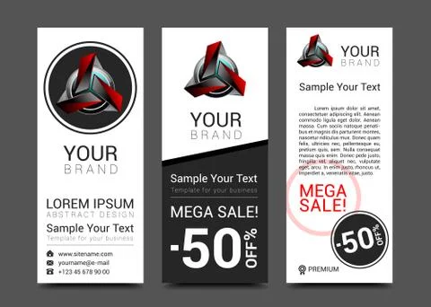 Banner design red robot technology turquoise black Stock Illustration